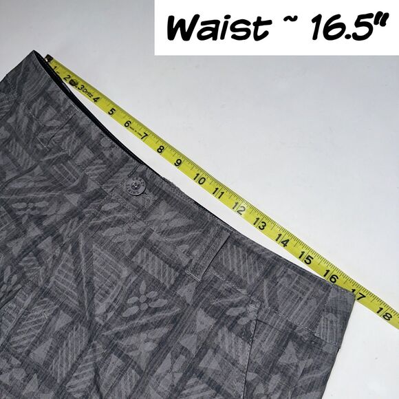 Crazy Shirts Hawaii Hybrid Shorts Mens Sz 32-33 Gray Geometric Coconut Polyester - Picture 8 of 10